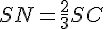 SN=\frac{2}{3}SC