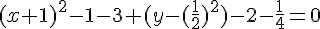 (x+1)^2-1-3+(y-(\frac{1}{2})^2)-2-\frac{1}{4}=0