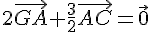 2\vec{GA}+\frac{3}{2}\vec{AC}=\vec{0}