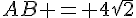 AB = 4\sqrt{2}