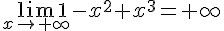 \lim_{x \to +\infty} 1-x^2+x^3 =+\infty