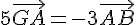 5\vec{GA}=-3\vec{AB}