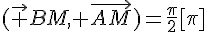 (\vec {BM}, \vec{AM})=\frac{\pi}{2}[\pi]