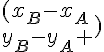 (x_B-x_A\\y_B-y_A )