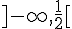 ]-\infty,\frac{1}{2}[
