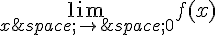 \lim_{x\,\to\,0}f(x)