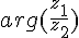 arg(\frac{z_1}{z_2})
