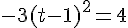 -3(t-1)^2=4