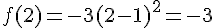 f(2)=-3(2-1)^2=-3