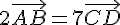2\vec{AB}=7\vec{CD}