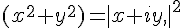 (x^2+y^2)=,|x+iy,,|^2