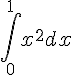 \int_{0}^{1}x^2dx