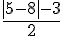 \frac{|5-8|-3}{2}