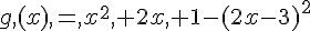 g,(x),=,x^2,+2x,+1-(2x-3)^2