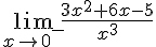 \lim_{x \to 0^-} \frac{3x^2+6x-5}{x^3} 