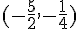 (-\frac{5}{2},-\frac{1}{4})