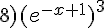 8)(e^{-x+1})^3