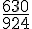 \frac{630}{924}