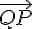 \vec{QP}