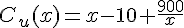 C_u(x)=x-10+\frac{900}{x}