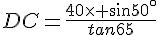 DC=\frac{40\times   sin50^{\circ}}{tan65}
