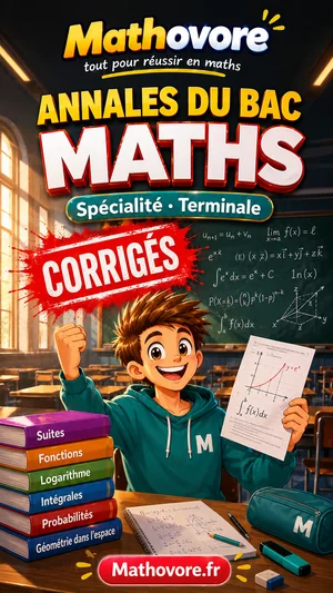 Couverture du livre Mathovore « Annales du bac de maths Terminale »