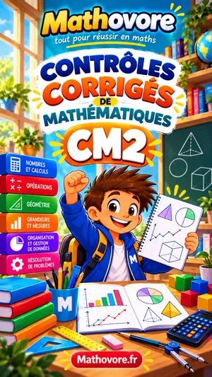 Couverture du livre Mathovore « Contrôles corrigés de mathématiques CM2 »