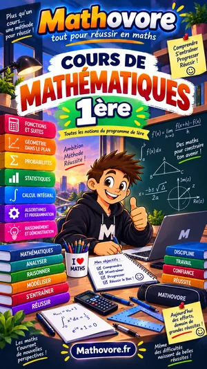 Couverture du livre Mathovore « Cours de mathématiques 1re » en PDF