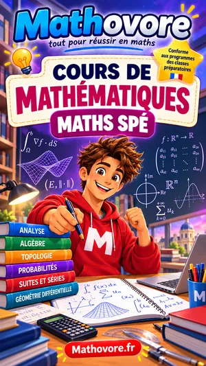 Couverture du livre Mathovore « Cours de mathématiques Maths spé »