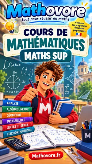 Couverture du livre Mathovore « Cours de mathématiques Maths sup »