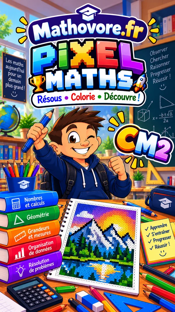 Couverture du livre Mathovore « Pixel Maths CM2 » en PDF