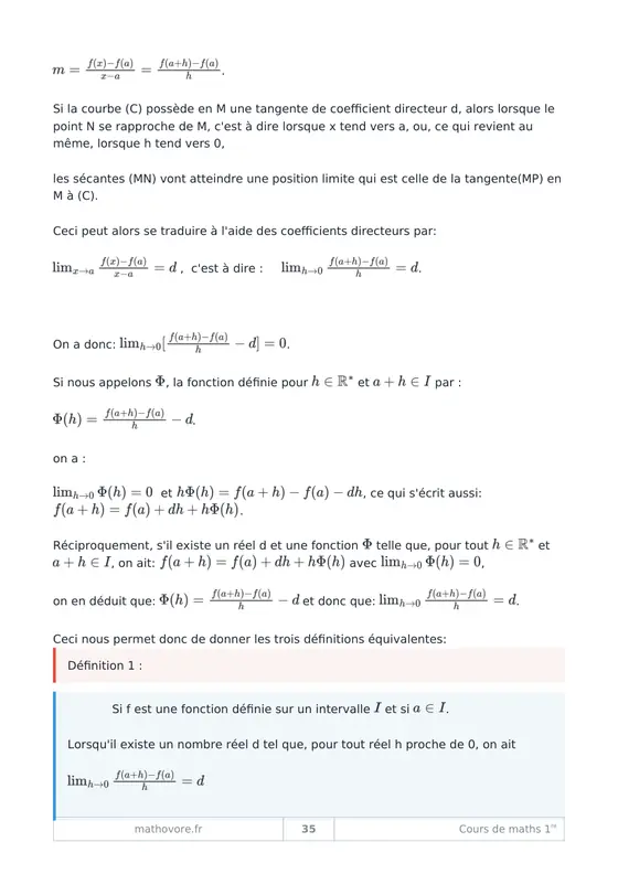 Page 36 du livre Mathovore « Cours de mathématiques 1re »