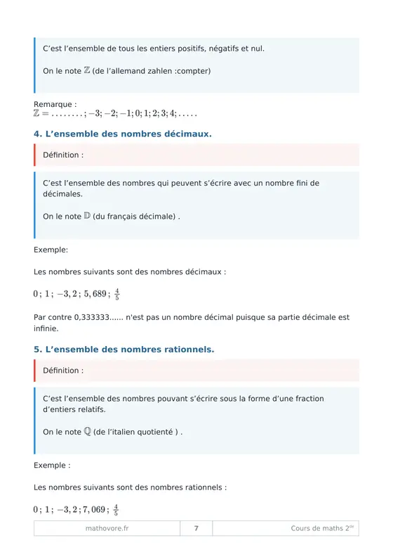 Page 8 du livre Mathovore « Cours de mathématiques 2de »