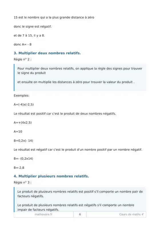 Page 7 du livre Mathovore « Cours de mathématiques 4e »