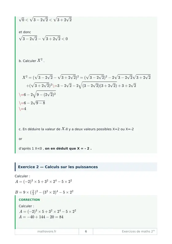 Page 7 du livre Mathovore « Exercices corrigés de mathématiques 2de »