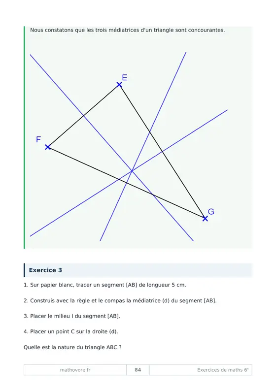 Page 85 du livre Mathovore « Exercices corrigés de mathématiques 6e »