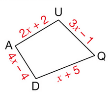 Quadrilatère et calcul littéral