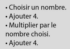 Programme de calculs