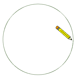 ارسم دائرة بخدش