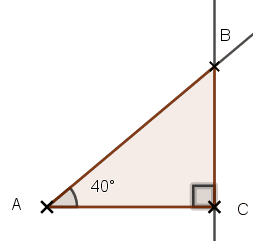 مثلث قائم الزاوية ABC