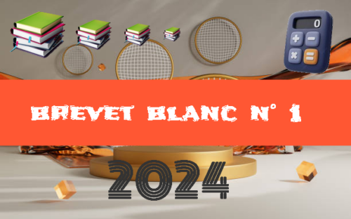 Brevet blanc de maths 2024 n°1 avec sujet et corrigé