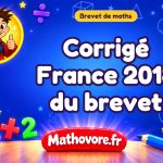 Corrigé France 2018 du brevet de maths