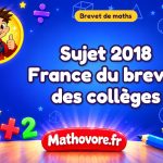 Sujet 2018 France du brevet de maths des collèges