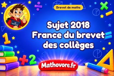Sujet 2018 France du brevet de maths des collèges