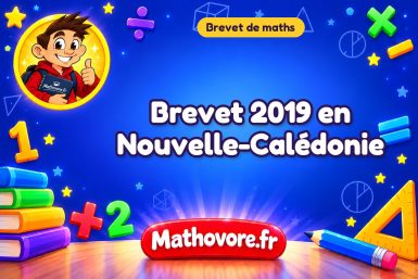 Brevet de maths 2019 en Nouvelle-Calédonie : sujet et corrigé en PDF