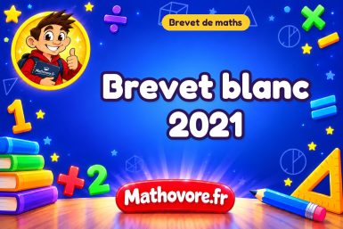Brevet blanc 2021 : sujet du brevet de maths n° 2 en PDF