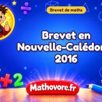 Brevet de maths en Nouvelle-Calédonie 2016 : sujet et corrigé