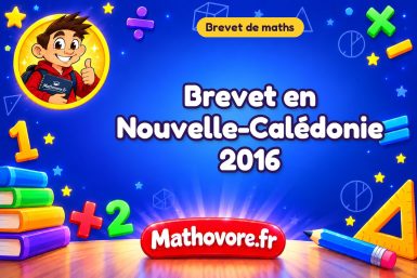 Brevet de maths en Nouvelle-Calédonie 2016 : sujet et corrigé