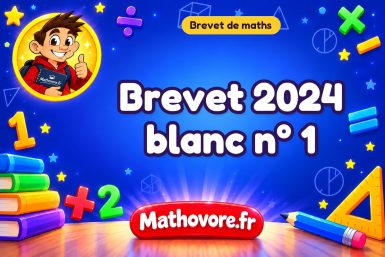 Brevet de maths 2024 blanc n° 1 : sujet et corrigé en PDF.