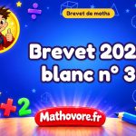 Brevet de maths 2024 blanc n° 3 : sujet et corrigé en PDF